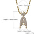 Hip Hop Pendant Micro-inlaid Zircon Necklace